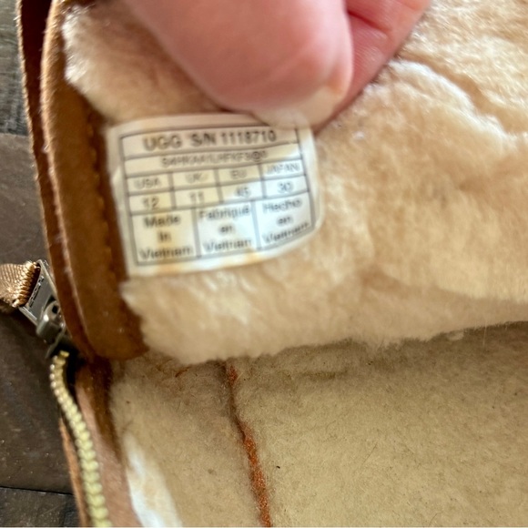 UGG Neumel Adaptive Men's Zipper Fleece Lined Brown Boots 1118710 Brown Size 12 - Picture 10 of 10